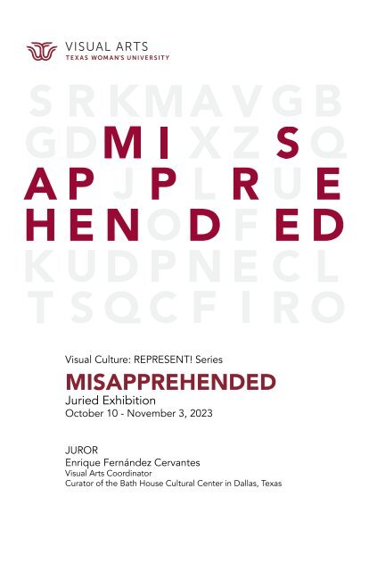 Misapprehended - Fall 2023 - Visual Arts