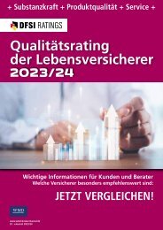DFSI Ratings - Qualitätsrating der Lebensversicherer 2023/24