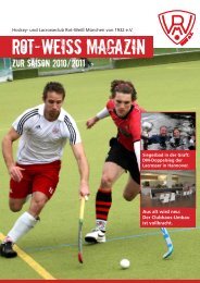 Saisonheft 2010/2011 - HLC Rot-Weiß München eV
