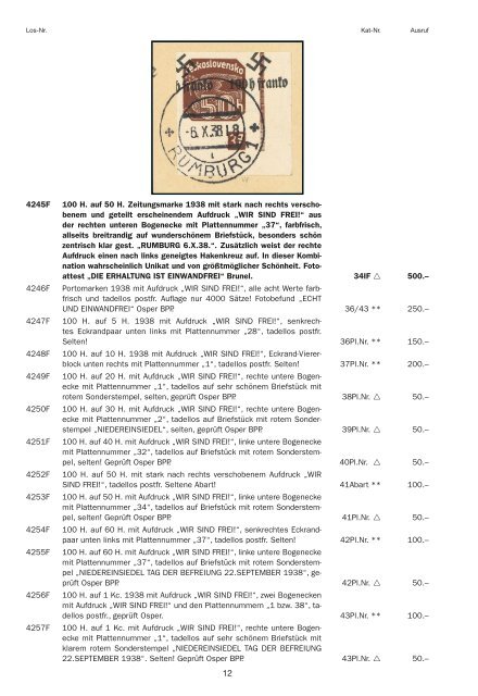 120. Gert Müller Auktion – Rumburg