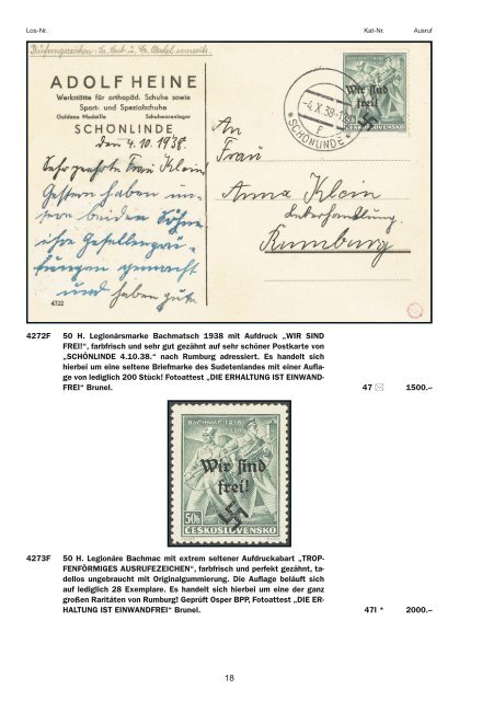 120. Gert Müller Auktion – Rumburg