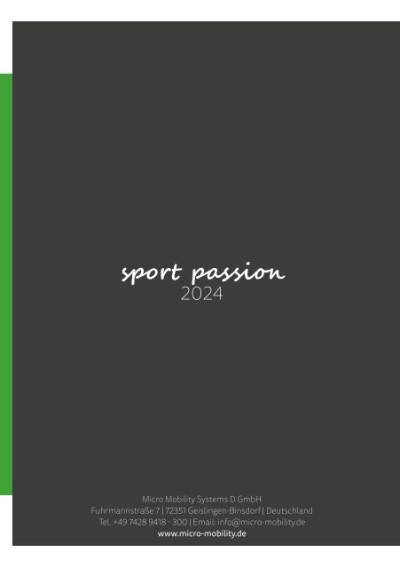 micro Deutschland Katalog für den Sporthandel - sport passion 2024