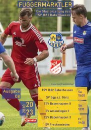 20231028 Fuggermärktler TSV 1862 Babenhausen – SV Egg a.d. Günz