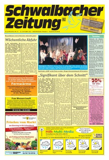 Schwalbacher Zeitung Ausgabe Kw 43-2023