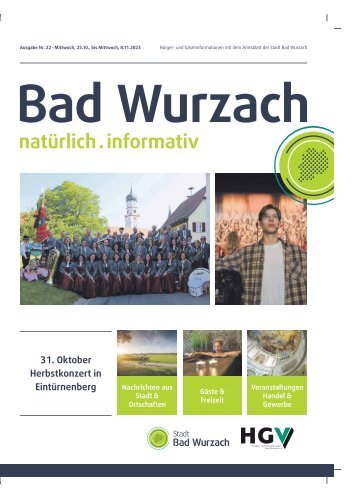 25.10.2023 Bürger- und Gästeinformation Bad Wurzach