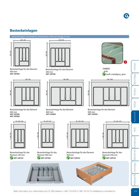 Kunststoff-Zubehörteile - Blažič robni trakovi