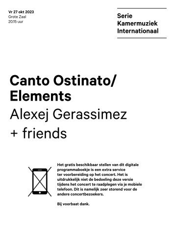 2023 10 27 Canto Ostinato/Elements - Alexej Gerassimez + friends