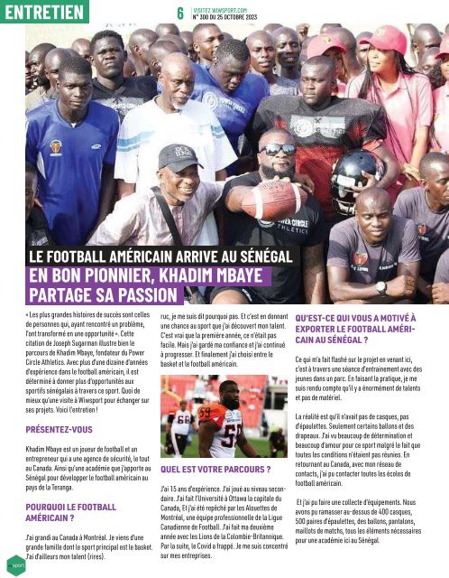 Journal wiwsport n300 - 25 octobre 2023