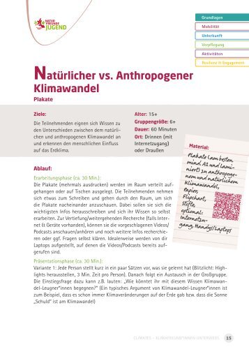 Natürlicher vs. Anthropogener Klimawandel