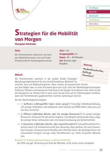 Strategien fuer die Mobilität von Morgen