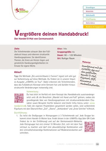 Vergrößere deinen Handabdruck