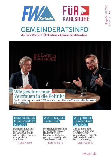 Wie gewinnt man Vertrauen in die Politik? Gemeinderatsinfo #10 | 2023