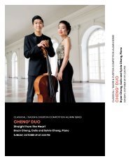 Cheng² Duo | October 29, 2023 | House Program