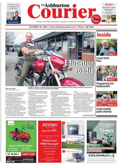 Ashburton Courier: October 26, 2023