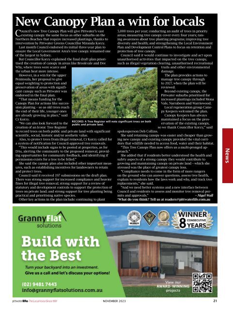 Pittwater Life November 2023 Issue