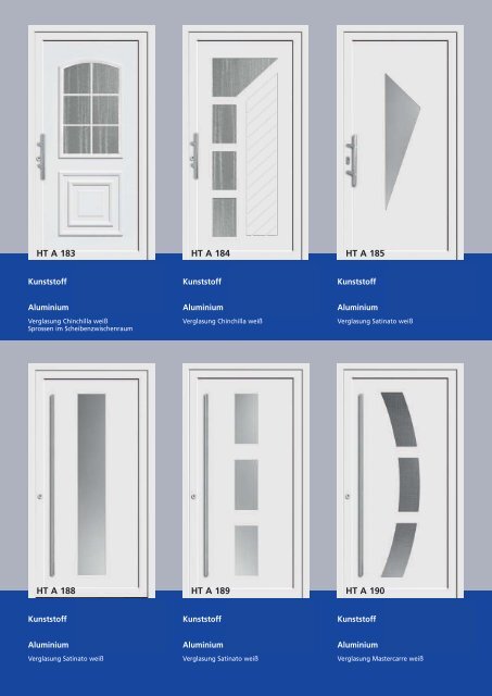 Brillante Aluminium- und Kunststoff-Haustüren