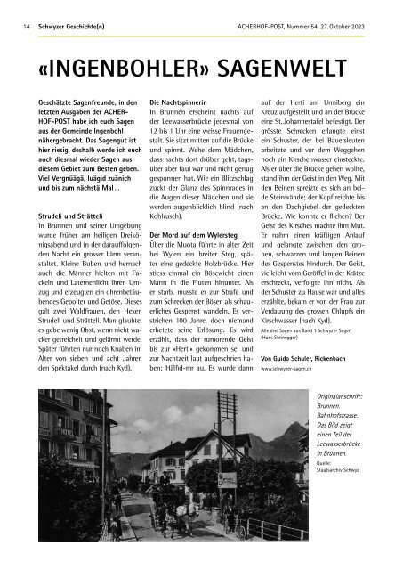 Acherhof-Post Nr. 54 | 27. Oktober 2023