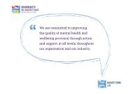 Mental Health in Maritime Pledge Signatories