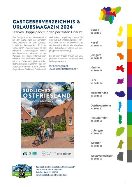 Südliches Ostfriesland - Ferienunterkünfte 2024