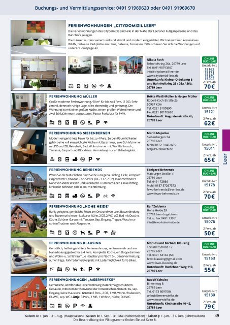 Südliches Ostfriesland - Ferienunterkünfte 2024