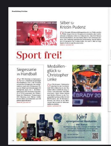 Sport frei! Das Triangel of Wellness im Top Magazin. Die Plattform für den gehobenen und erfolgreichen Mittelstand.