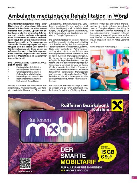 Stadtmagazin Wörgl April 2022
