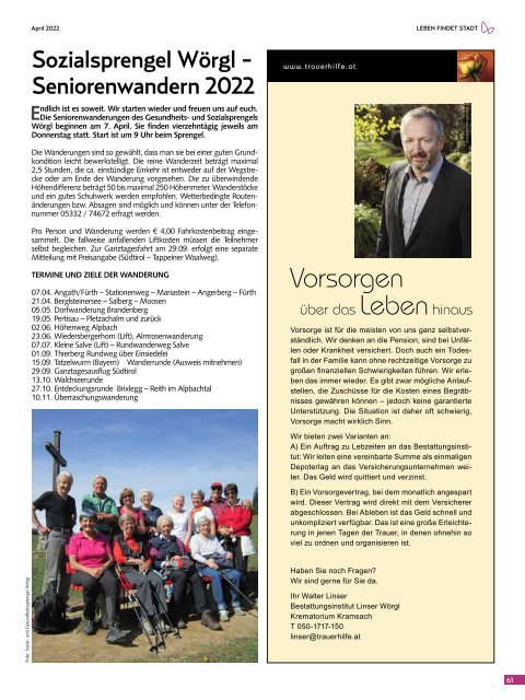 Stadtmagazin Wörgl April 2022