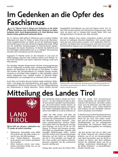 Stadtmagazin Wörgl April 2022