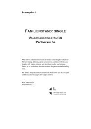 FAMILIENSTAND: SINGLE ALLEINLEBEN ... - Weißes Kreuz