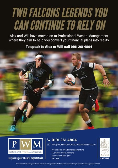 Newcastle Falcons vs Northampton Programme