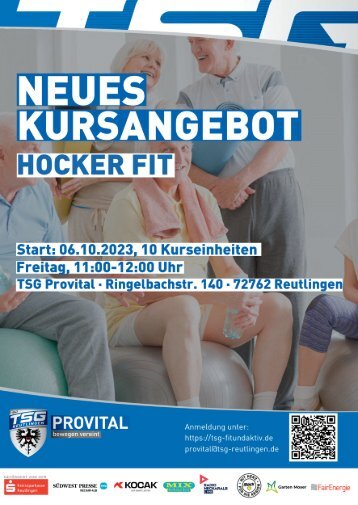 Angebot TSG Provital aktuelle Fintess Kurse