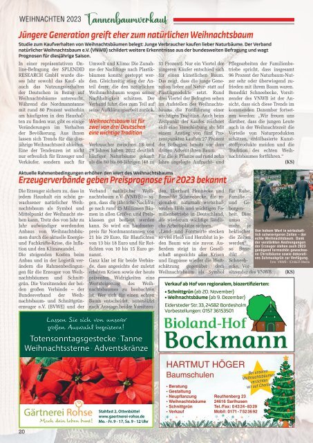 Holsteiner KlöönSNACK - Ausgabe Rendsburg / Mittelholstein - November 2023