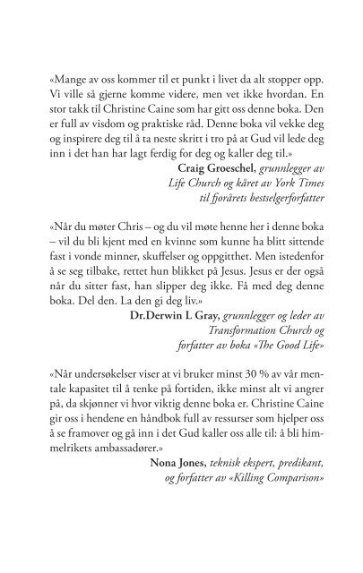 Ikke se deg tilbake - Christine Caine