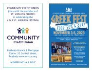 2023 Greek Fest MENU