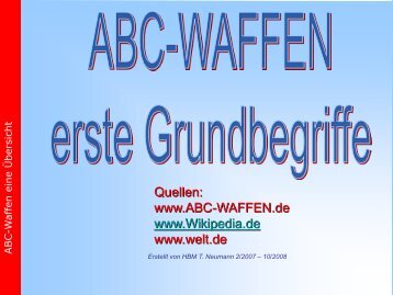 Präsentation ABC-Waffen (klicken) - Feuerwehr Marienberg