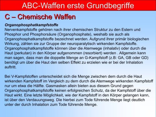 Präsentation ABC-Waffen (klicken) - Feuerwehr Marienberg