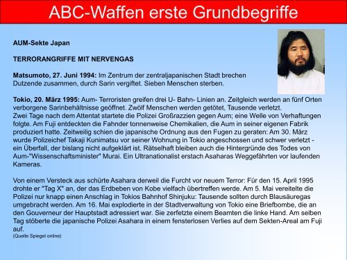 Präsentation ABC-Waffen (klicken) - Feuerwehr Marienberg