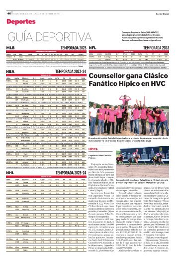 Guía Deportiva 30-10-2023