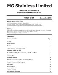 REVISED PRICE LIST SEPTEMBER 2023