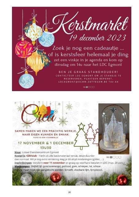 Activiteitenkalender LDC Egmont - november & december