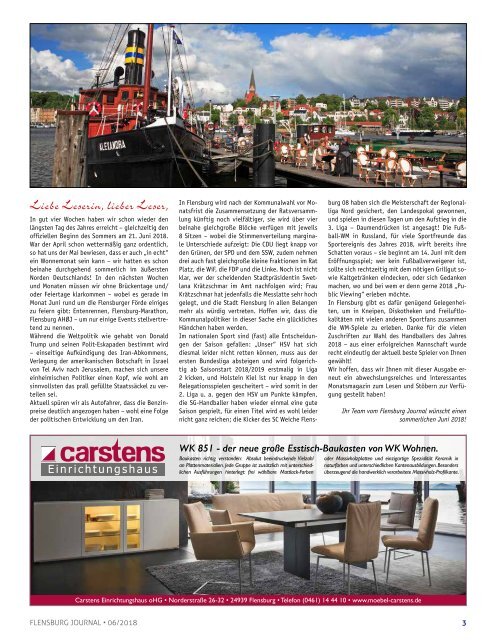 Flensburg Journal Ausgabe 189 - Juni 2018
