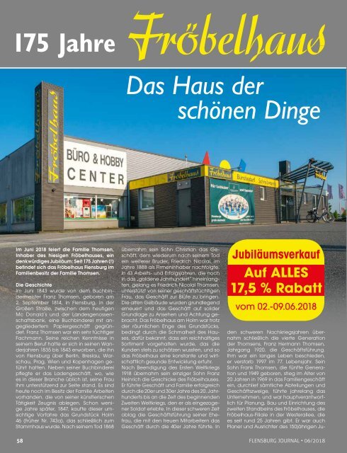 Flensburg Journal Ausgabe 189 - Juni 2018