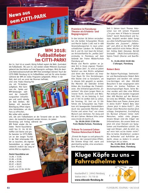 Flensburg Journal Ausgabe 189 - Juni 2018