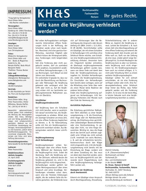 Flensburg Journal Ausgabe 187 - April 2018