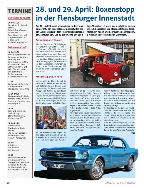 Flensburg Journal Ausgabe 187 - April 2018