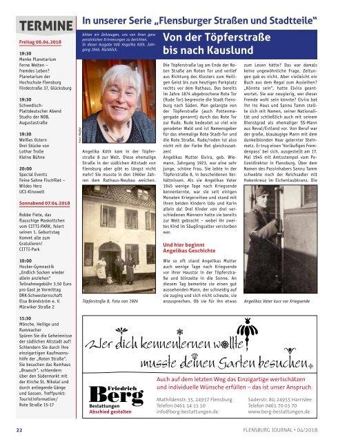 Flensburg Journal Ausgabe 187 - April 2018