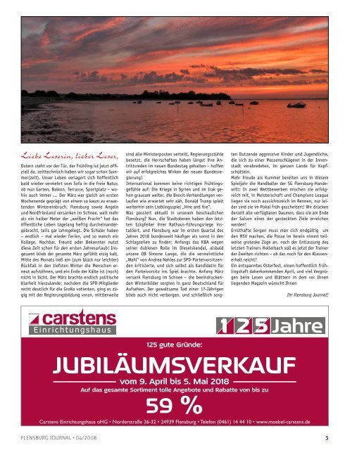 Flensburg Journal Ausgabe 187 - April 2018