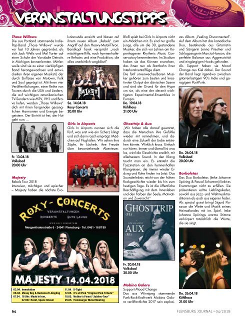 Flensburg Journal Ausgabe 187 - April 2018