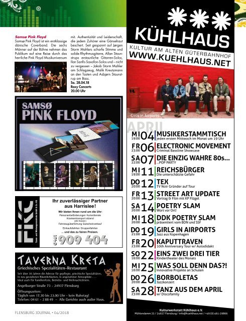 Flensburg Journal Ausgabe 187 - April 2018