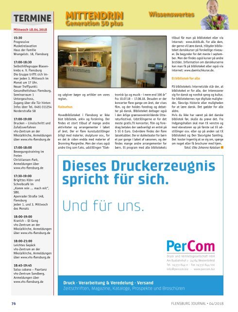 Flensburg Journal Ausgabe 187 - April 2018